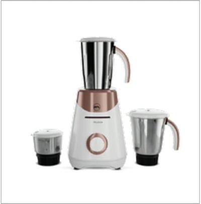 BPL Felizio+ 500 Watts Mixer Grinder| Mixie for Kitchen | 3 Multipurpose Jars for Juicing | Chutney Making | Dry Grinding| 5 years product & 8 years warranty on motor by Brand| BMG34250 (White)