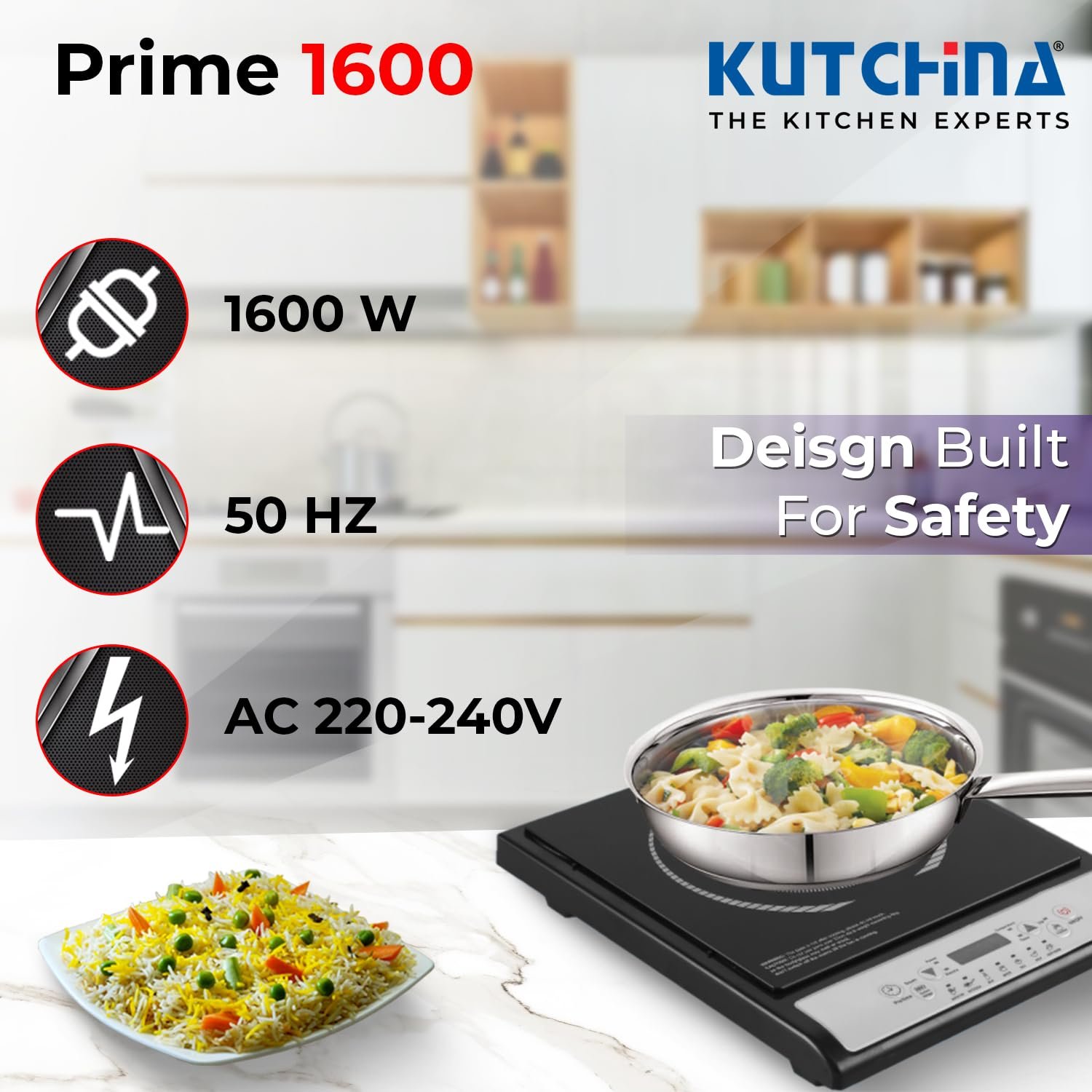 Kutchina 2000 W Induction Cooktop Touch Panel (Black, MAGNETO)
