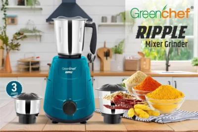 Greenchef Ripple 750W Mixer Grinder with 3 Stainless Steel ...
